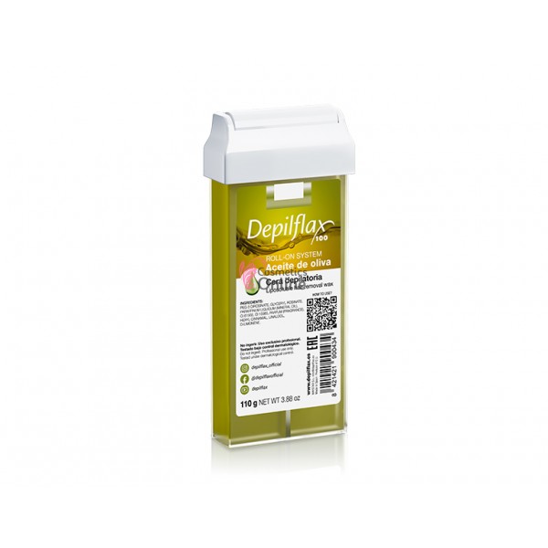 Ceara epilat cu ulei de masline Depilflax cartus 110 ml